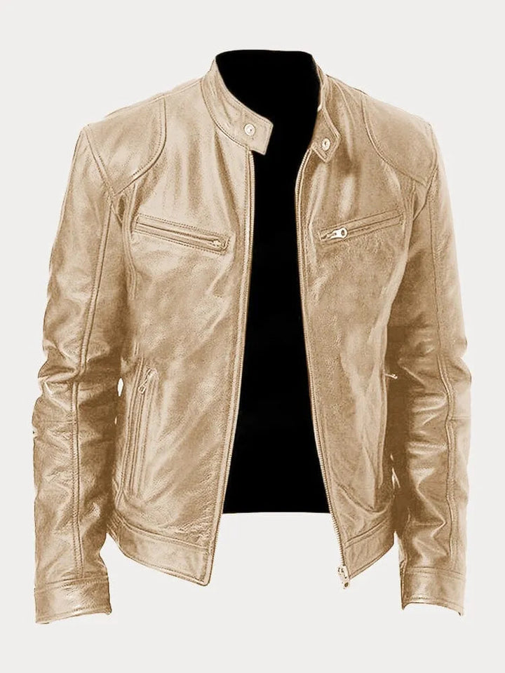 Veste décontractée en cuir