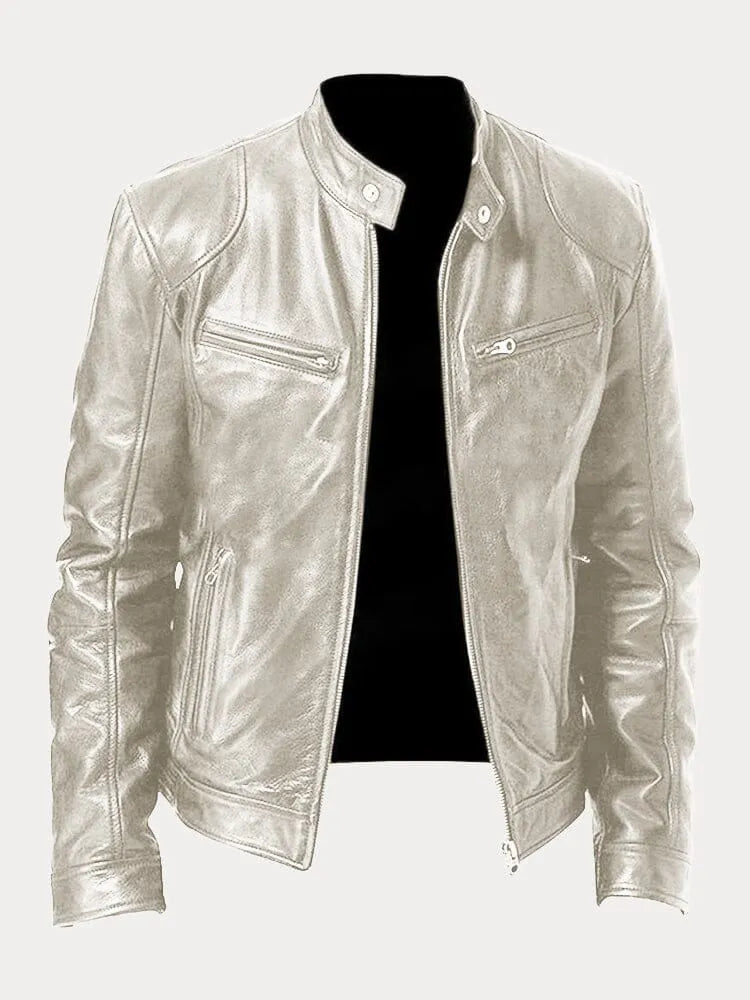 Veste décontractée en cuir