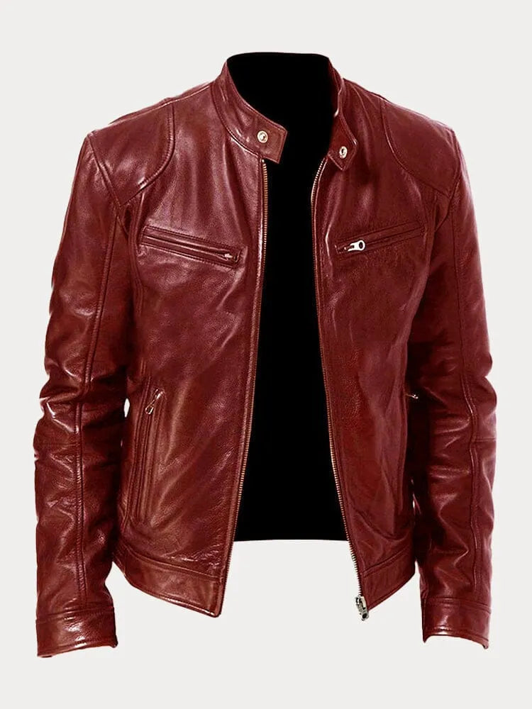 Veste décontractée en cuir