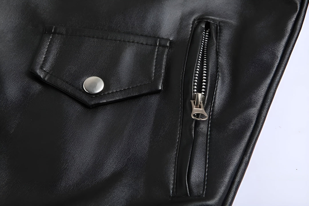 Veste en cuir pour homme classique