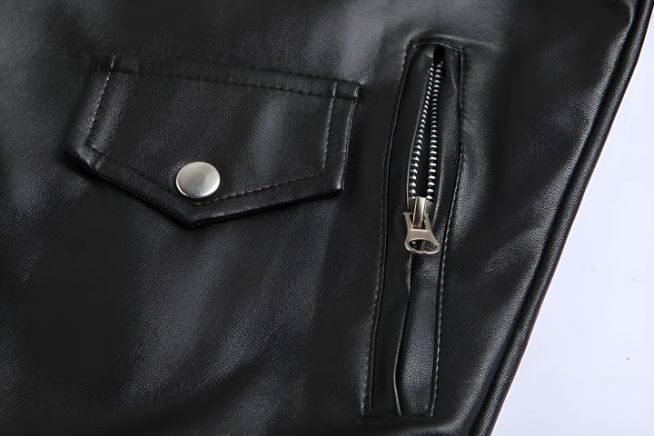 Veste en cuir pour homme classique