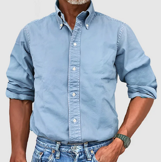 Chemise à manches longues anti-plis pour homme