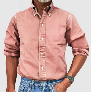 Chemise à manches longues anti-plis pour homme