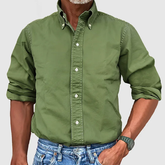 Chemise à manches longues anti-plis pour homme