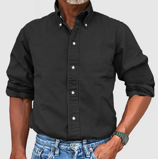 Chemise à manches longues anti-plis pour homme