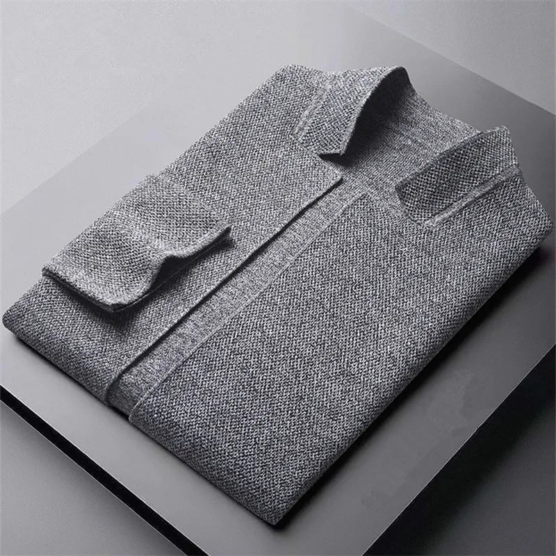 Cardigan en laine tricotée pour homme