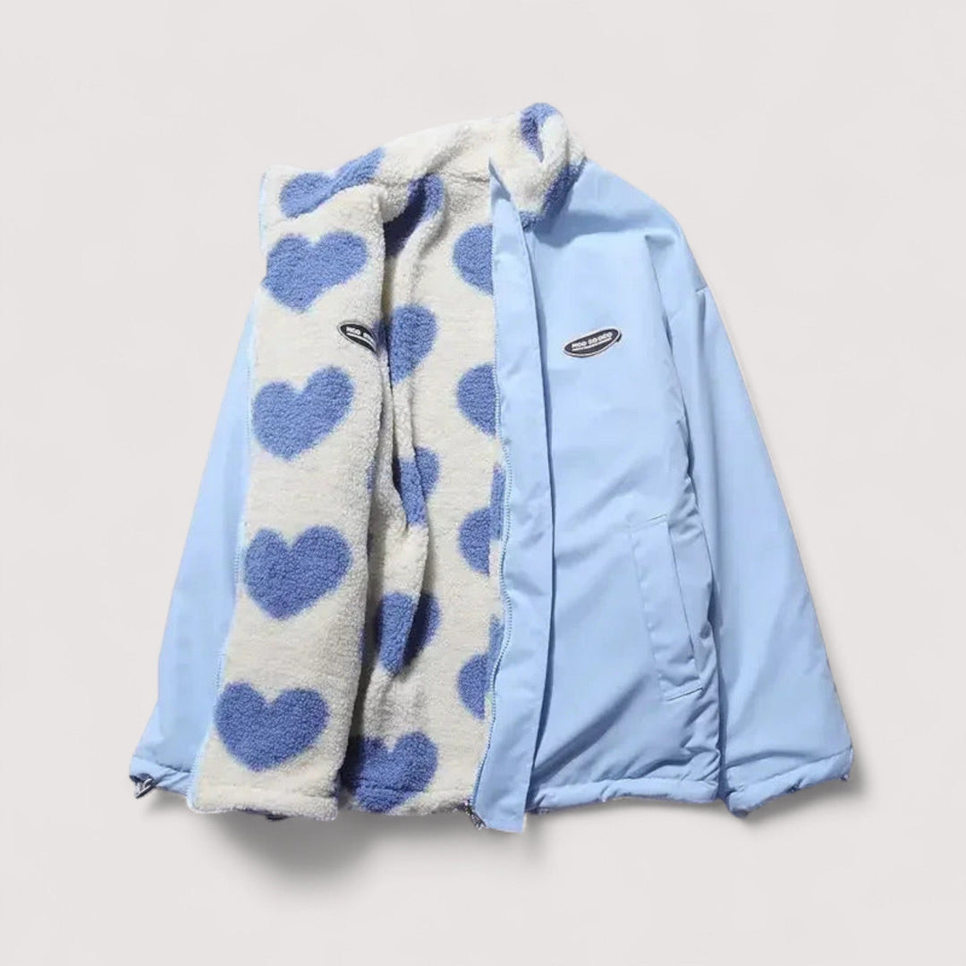 Beaumont Nice | Veste réversible en forme de cœur pour femmes