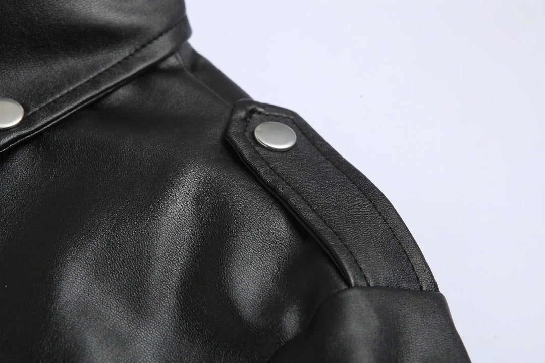 Veste en cuir pour homme classique