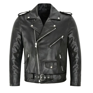Veste en cuir pour homme classique