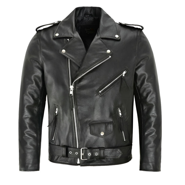 Veste en cuir pour homme classique