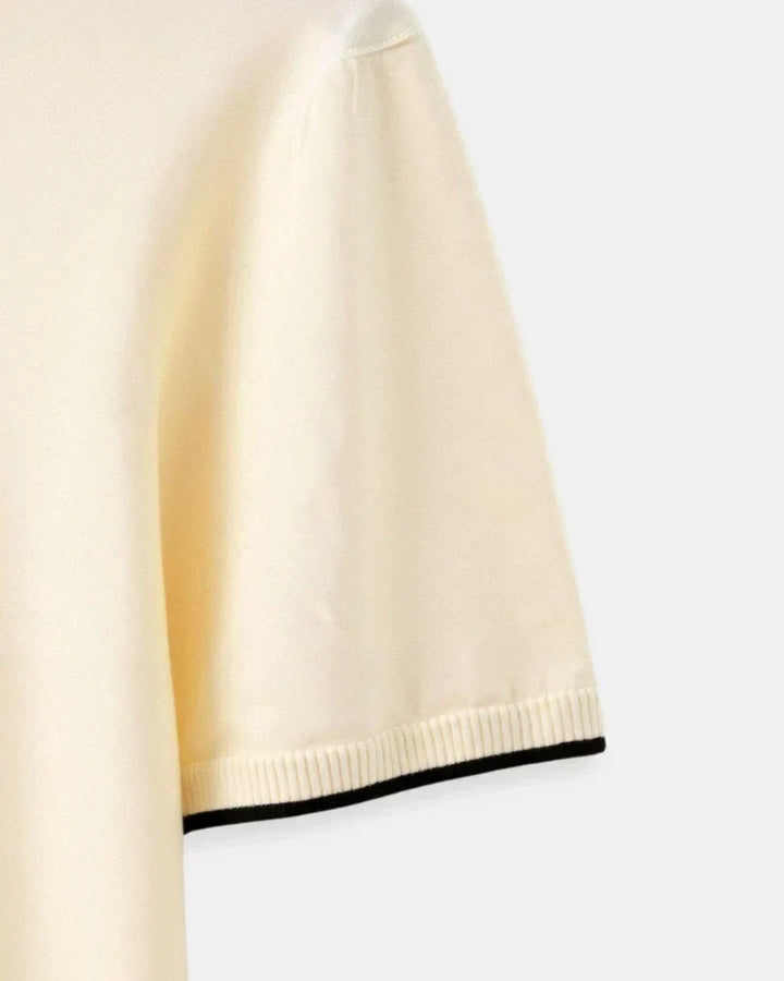 Polo sur mesure en piqué avec détails contrastants