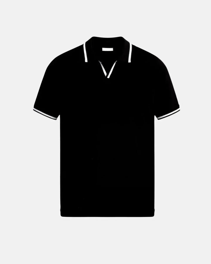 Polo sur mesure en piqué avec détails contrastants