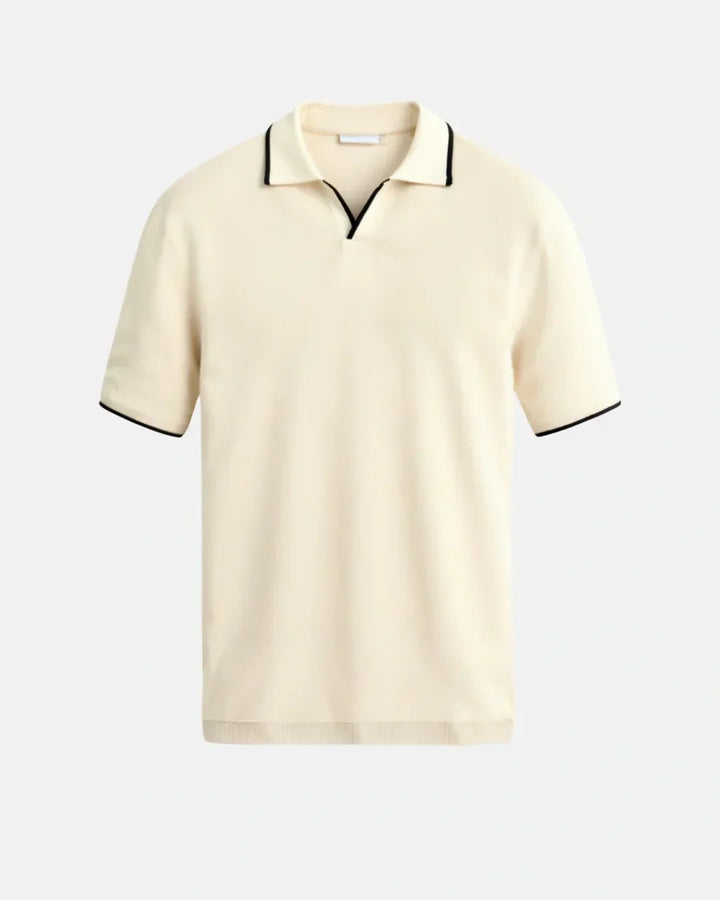 Polo sur mesure en piqué avec détails contrastants