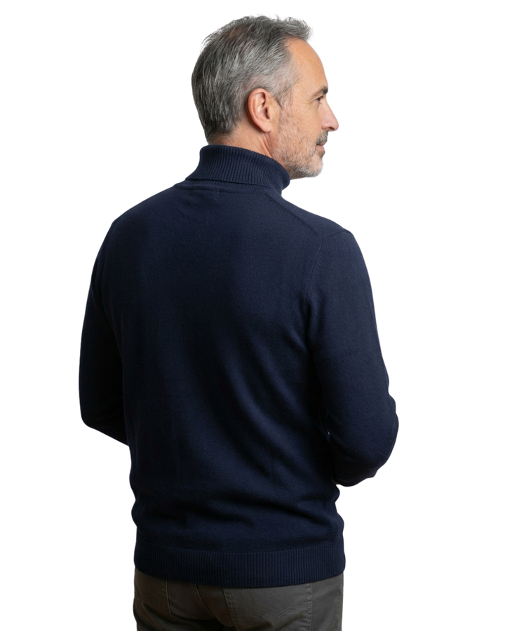 Pull en maille à col roulé pour homme