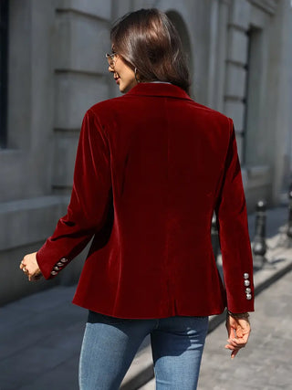 Suzanne | Blazer en ajusté avec boutons dorés pour femmes
