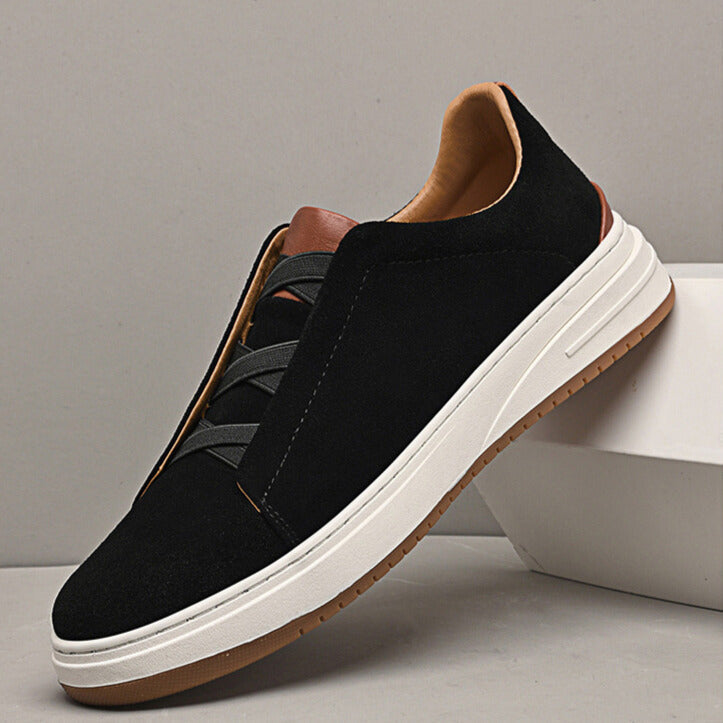 Chaussures sans lacets en daim pour homme