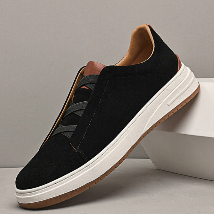 Chaussures sans lacets en daim pour homme