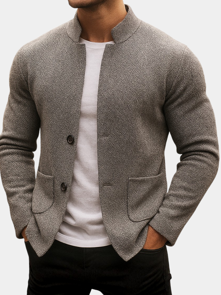 Cardigan en laine tricotée pour homme