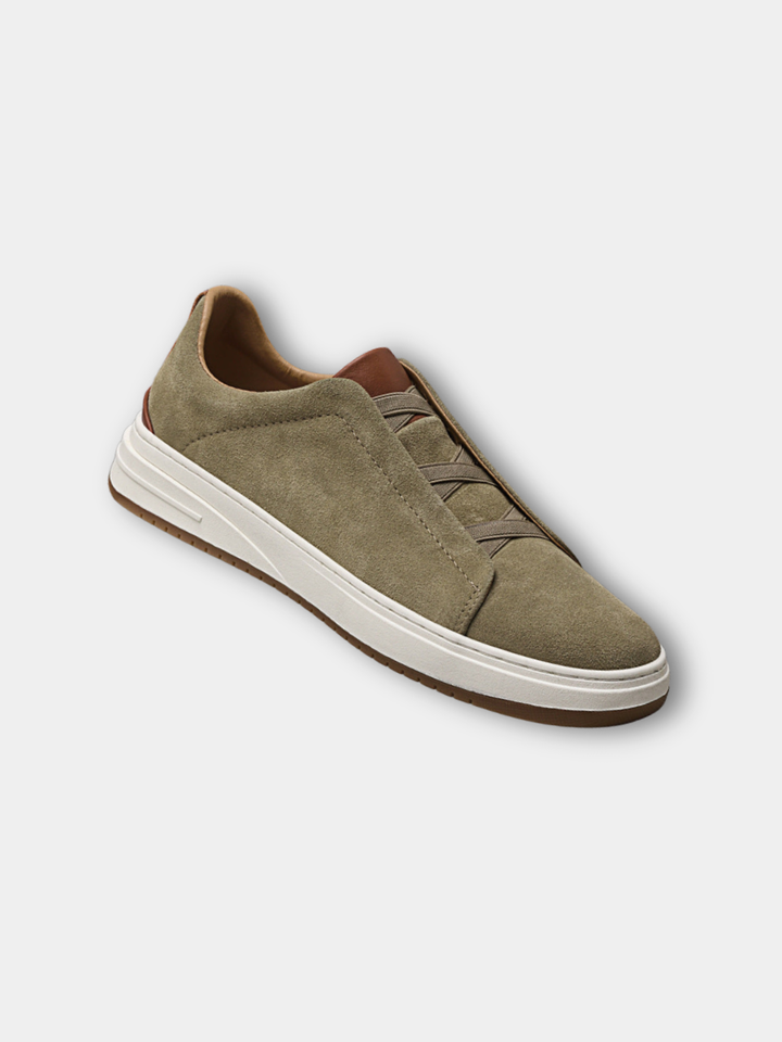 Chaussures sans lacets en daim pour homme