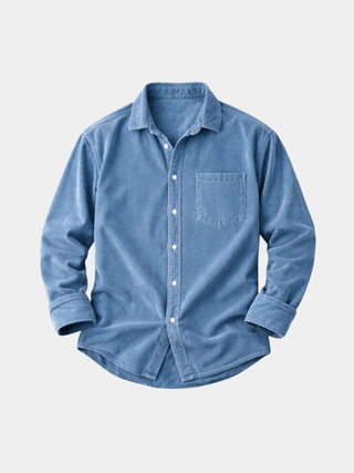 Chemise classique en velours côtelé pour hommes