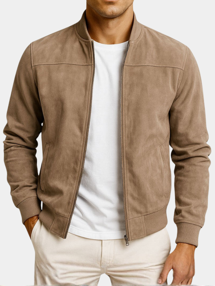 Veste en cuir suede urbaine