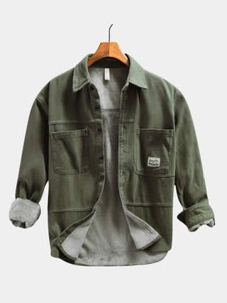 Chemise cargo en polaire pour homme