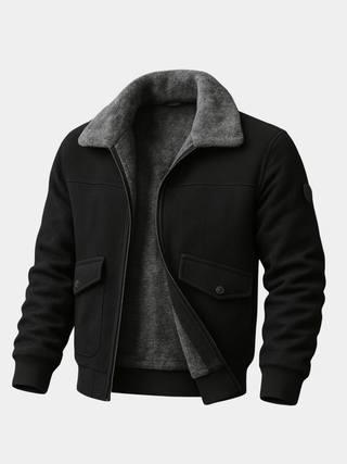 Veste pour homme avec fausse fourrure