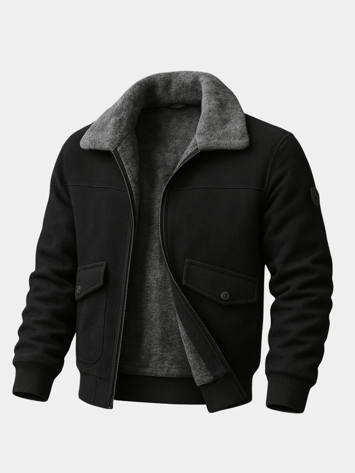 Veste pour homme avec fausse fourrure