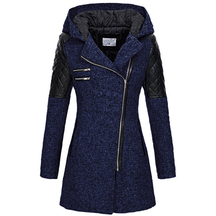 Beaumont Nice | Manteau à capuche zip asymétrique pour femmes