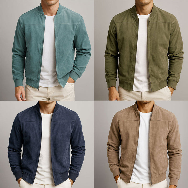 Veste en cuir suede urbaine