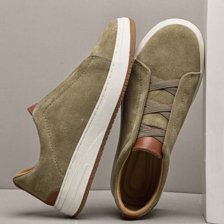 Chaussures sans lacets en daim pour homme