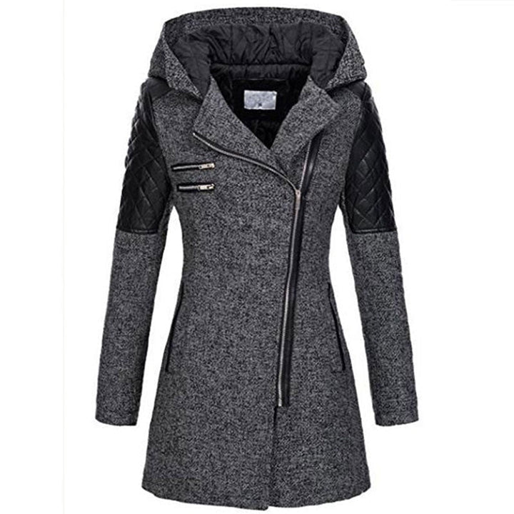 Beaumont Nice | Manteau à capuche zip asymétrique pour femmes
