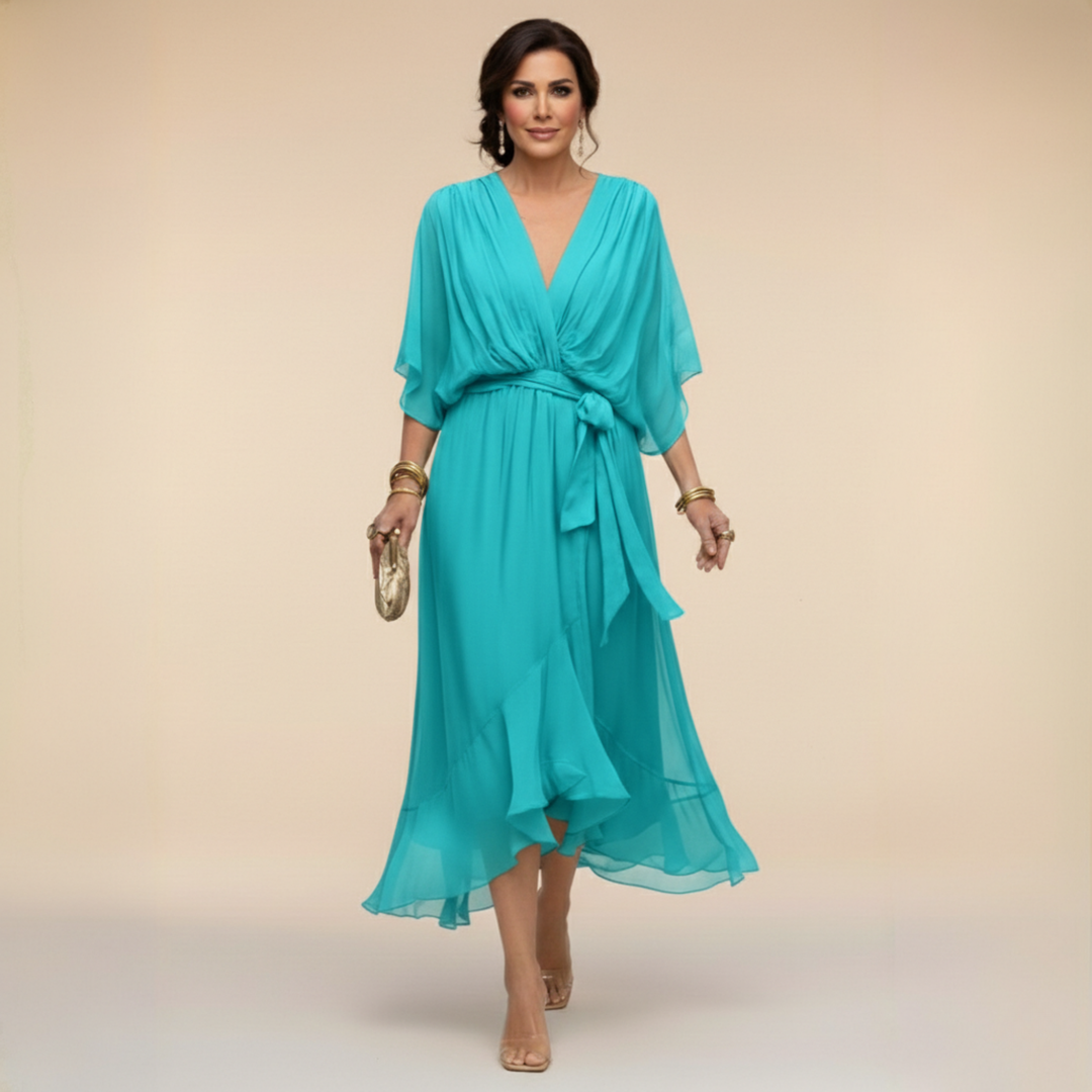 Marta™ | Robe en mousseline avec encolure en V