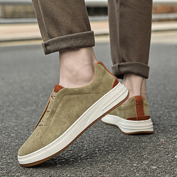 Chaussures sans lacets en daim pour homme