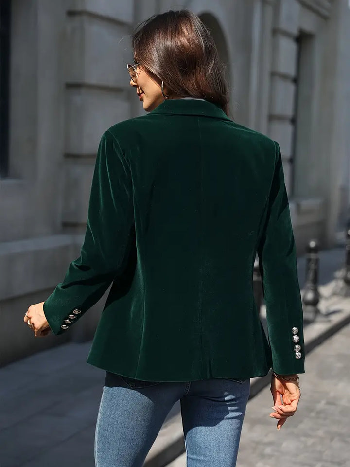 Suzanne | Blazer en ajusté avec boutons dorés pour femmes