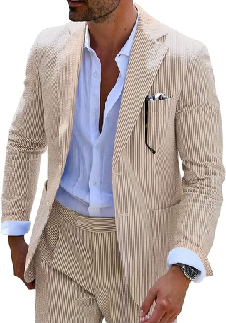 Complet été à rayures (pantalons + veste)