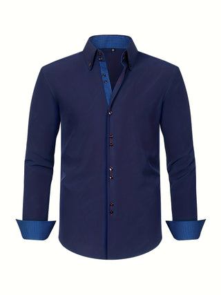 Chemise élégante légère avec détails contrastés