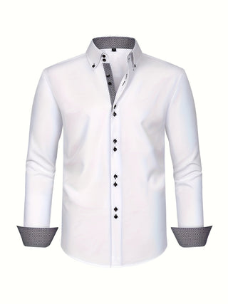 Chemise élégante légère avec détails contrastés