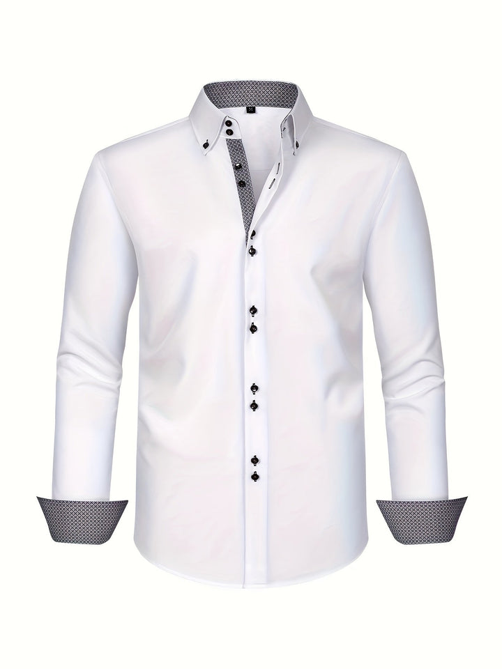 Chemise élégante légère avec détails contrastés