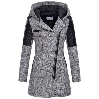 Beaumont Nice | Manteau à capuche zip asymétrique pour femmes