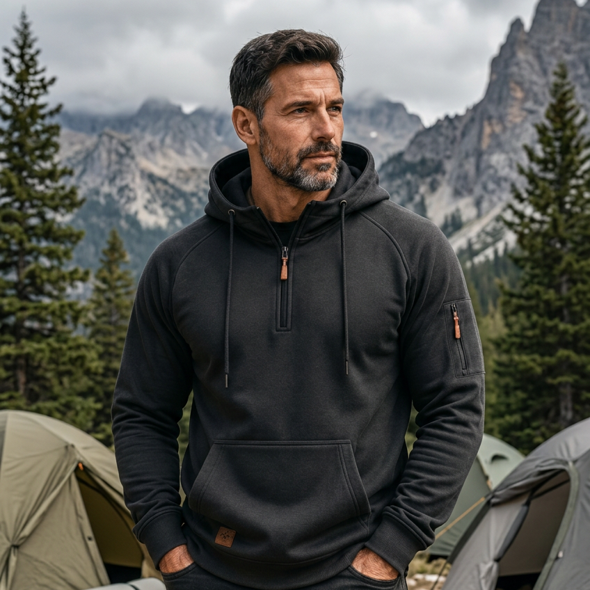 BASTIEN | SWEAT À CAPUCHE AVEC FERMETURE ÉCLAIR POUR HOMMES