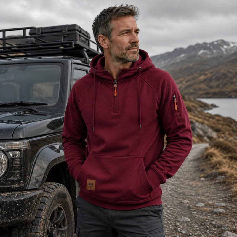BASTIEN | SWEAT À CAPUCHE AVEC FERMETURE ÉCLAIR POUR HOMMES