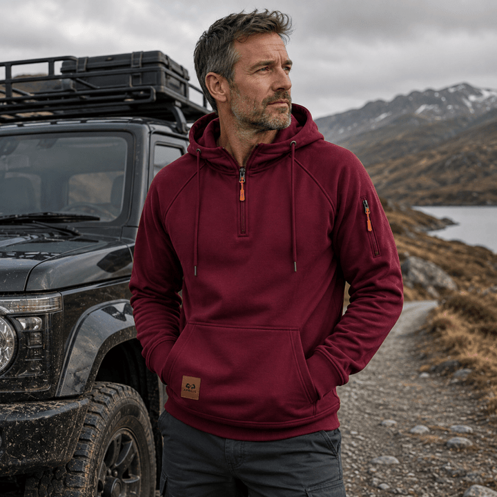 BASTIEN | SWEAT À CAPUCHE AVEC FERMETURE ÉCLAIR POUR HOMMES