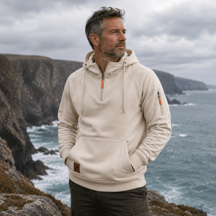 BASTIEN | SWEAT À CAPUCHE AVEC FERMETURE ÉCLAIR POUR HOMMES