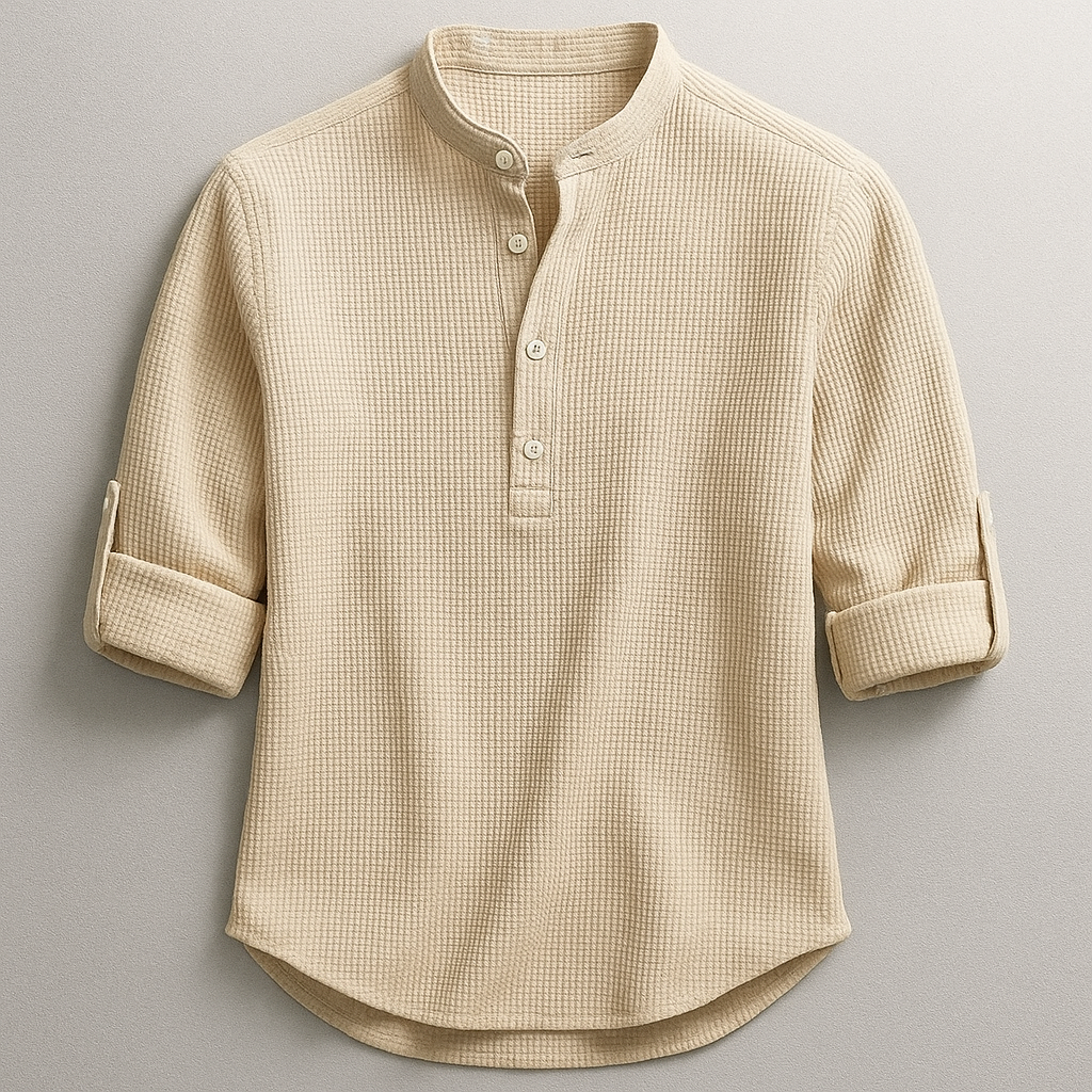 Chemise en coton et lin