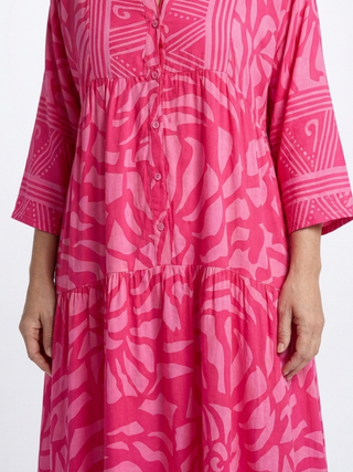 Agathe | Robe midi à boutons Marielle