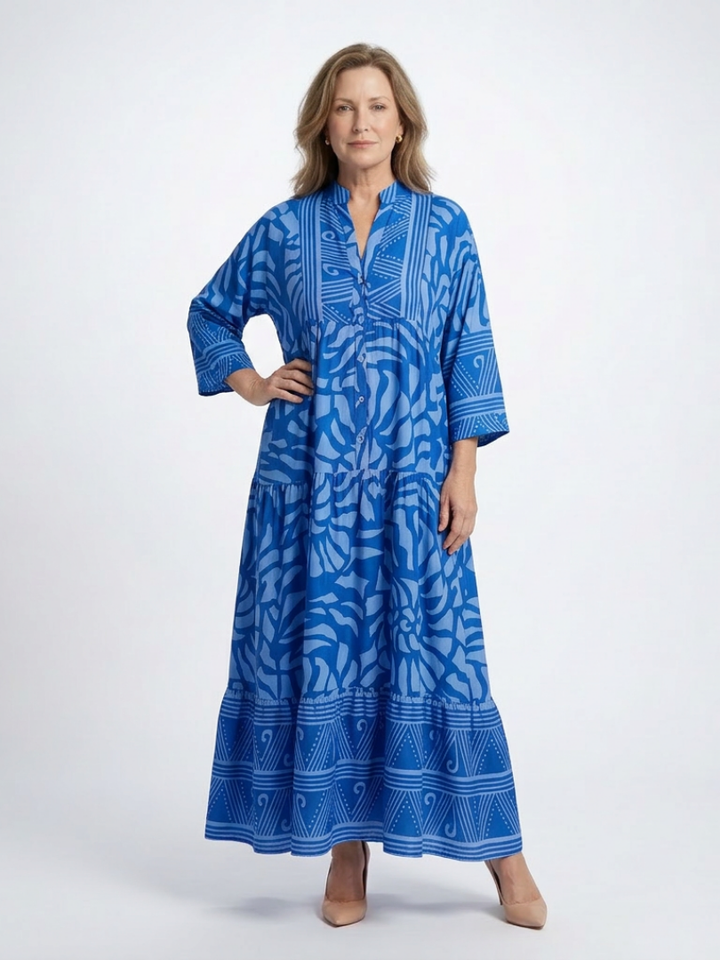 Agathe | Robe midi à boutons Marielle