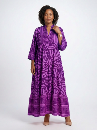 Agathe | Robe midi à boutons Marielle