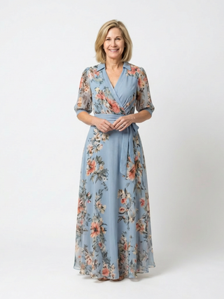 Romane | Robe maxi à enveloppe Elowen