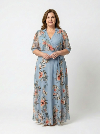 Romane | Robe maxi à enveloppe Elowen